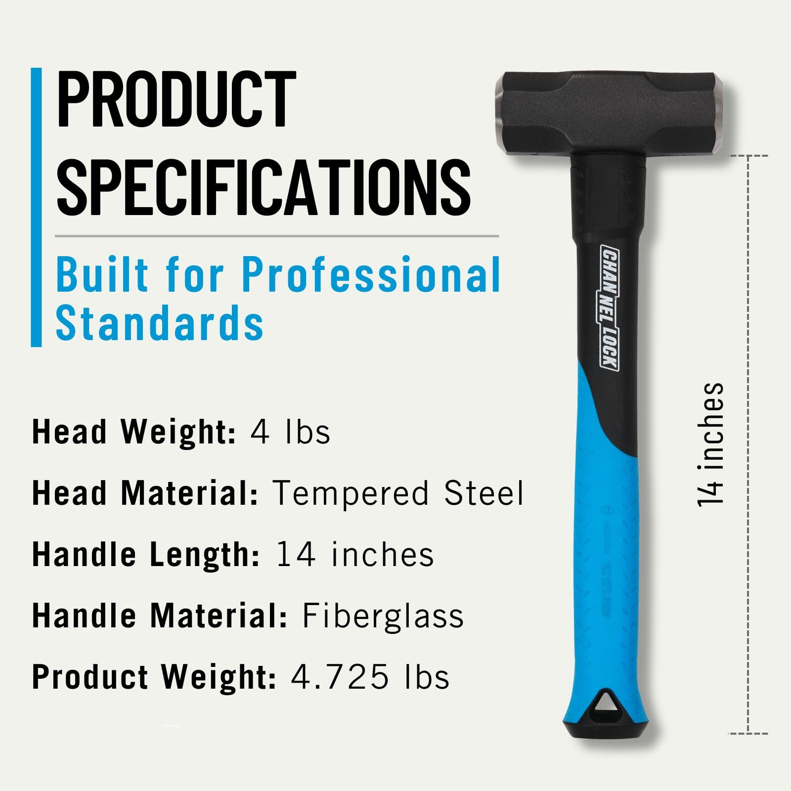 Channellock Drilling Hammer 361058 - Engineer's Hammer, Channel